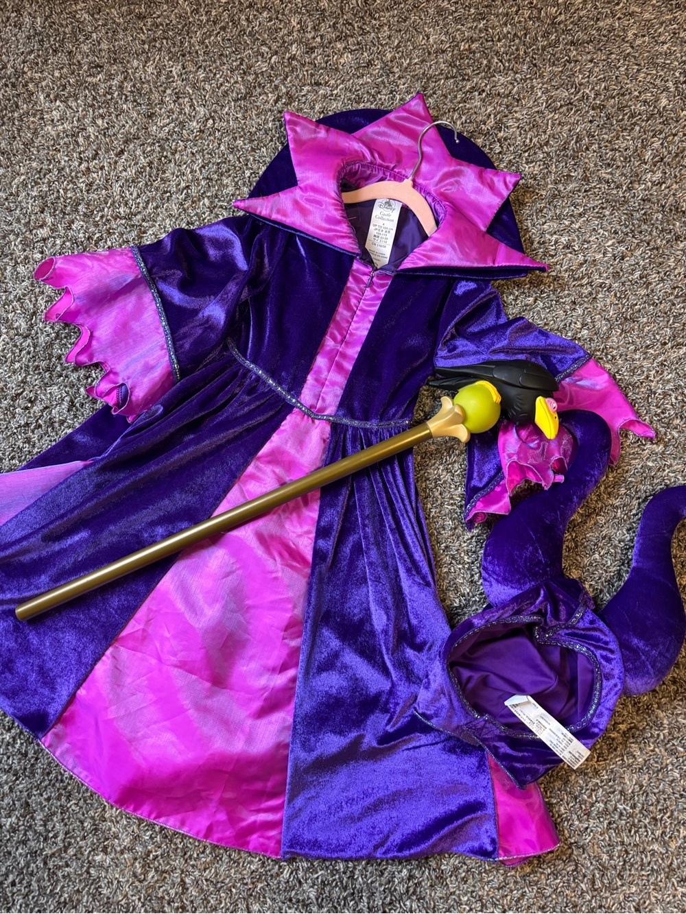Girls Purple and Pink  Costume with Staff